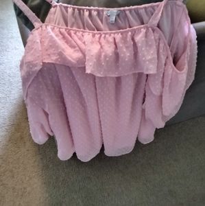 Boutique 3x off shoulder top, pink